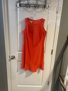 Dress Barn Coral Sleeveless Midi Dress Orange